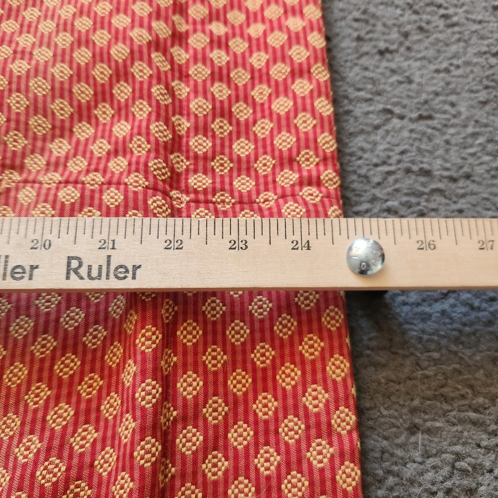 Shams Set Of 2 Red Yellow Home Bedding Pillow Cases Striped Weave 19 x 34